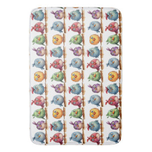 Whimsical Birds Bath Mat