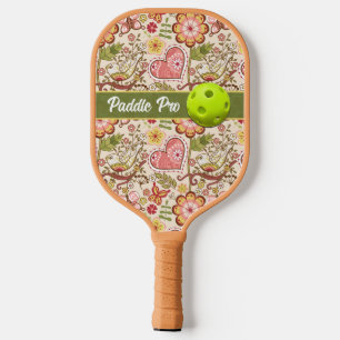 Whimsical Birds, Flowers, Hearts Paddle Pro