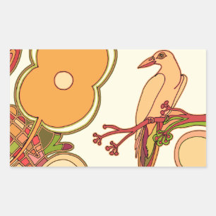 Whimsical Birds Sticker
