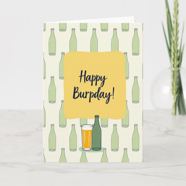 Whimsical Birthday Drink Card (Front)