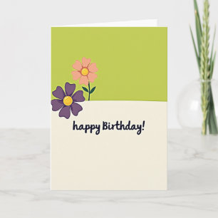 Whimsical Birthday Flower Card