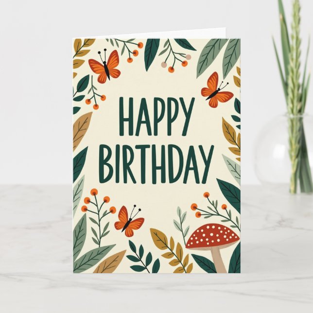 Whimsical Birthday Frame Card (Front)
