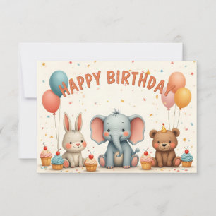 Whimsical Birthday Friends Gather Here