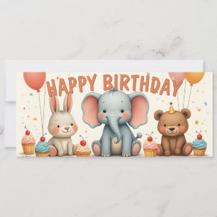 Whimsical Birthday Friends Gather Here