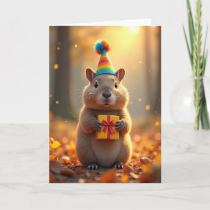 Whimsical Birthday Party Hat Card