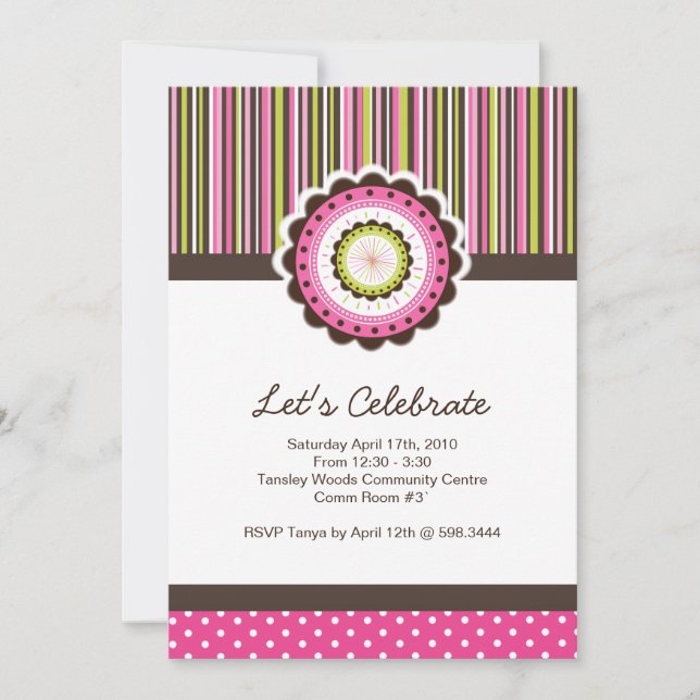 Whimsical Birthday Party Invitation (Front)
