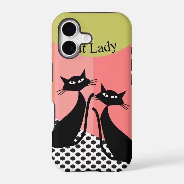 Whimsical Black Cat Art (Back)