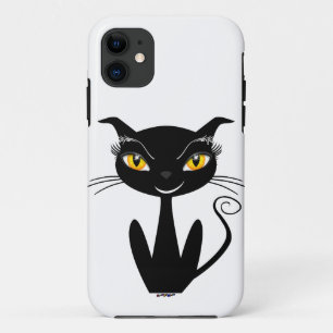 Whimsical Black Cat iPhone 11 Case