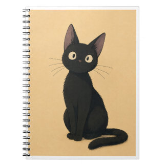 Whimsical Black Cat inspired Notebook