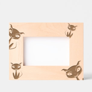 Whimsical Black Cats Etched Frames