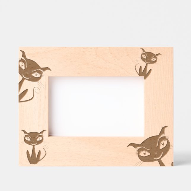 Whimsical Black Cats Etched Frames (Front)