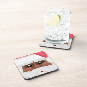 Whimsical Black or African American Santa Claus Coaster