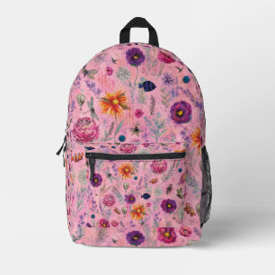 Whimsical Bloom Garden Printed Backpack
