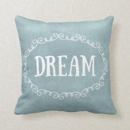 Whimsical Blue Dream Throw Pillow