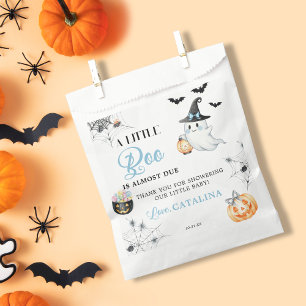 Whimsical Blue Halloween Ghost Baby Shower Favour Bag