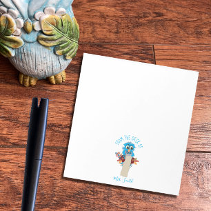 Whimsical Blue Owl Personalized Teacher Notepad