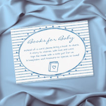 Whimsical Blue Watercolor Bow Stripe Baby Shower