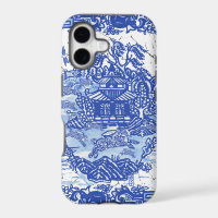 Whimsical Blue Willow Isle of Rabbits Design #2
