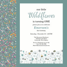 Whimsical Boho Colour Wildflower 1st Birthday Part