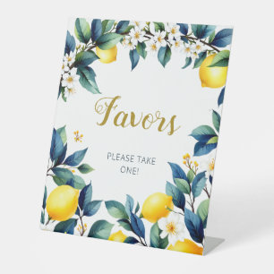 Whimsical Boho Floral Ciao Baby Shower Favors  Pedestal Sign
