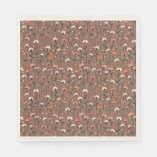 Whimsical Boho Floral Pattern Fall House Warming Napkin