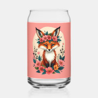 Whimsical Boho Fox with Floral Crown Woodland