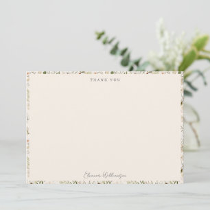 Whimsical Boho Greenery Foliage Bridal Shower Thank You Card