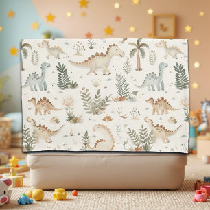 Whimsical Boho Jungle Dinosaur Pattern Pillowcase