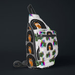 Whimsical Boho Owl & Tropical Monstera Leaf Sling Bag<br><div class="desc">Embrace a blend of mystical charm and tropical vibes with this unique surface pattern. Featuring a rhythmic arrangement of wise owls nestled in boho-style arches alongside iridescent owls and lush Monstera leaves, this design is perfect for those who love eclectic and modern nature-inspired aesthetics. Whether you are looking to create...</div>