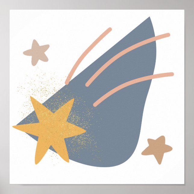 Whimsical boho shooting star, poster (Front)