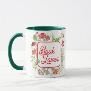 Whimsical Book Lover Mushroom Coffee Mug