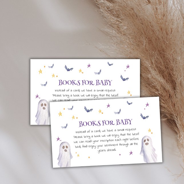 Whimsical Books For Baby Halloween Baby Shower Enclosure Card (Whimsical Books For Baby Halloween Baby Shower Enclosure Card)