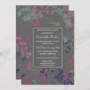 Whimsical Botanical Bridal Shower Invitation
