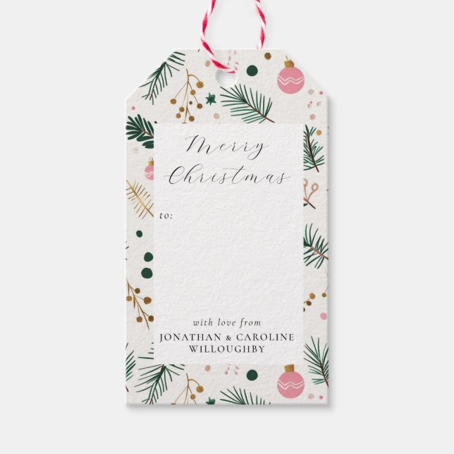 Whimsical Botanical Custom Gift Tags (Front)