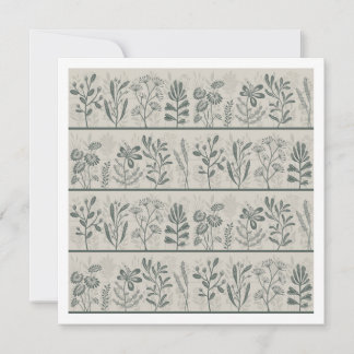 Whimsical Botanical Herbarium Plants Neutral Card