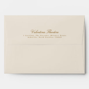 whimsical botanical return address baby shower envelope