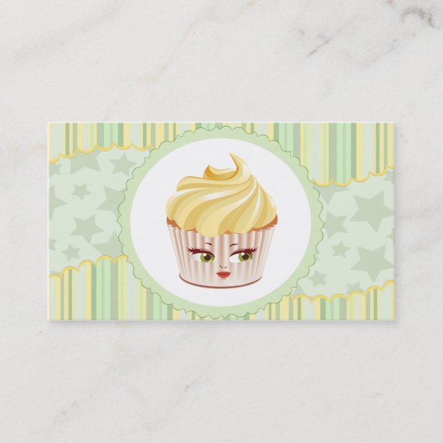 Whimsical boulangerie Cupcake Carte de visite (Devant)