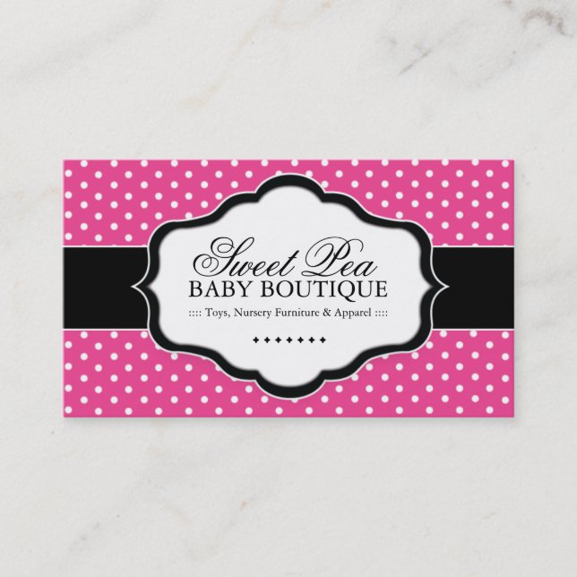 Whimsical Boutique Business Cards (Front)