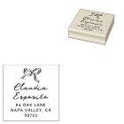 Whimsical Bow & Calligraphy Name Return Address