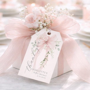 Whimsical Bow Gender neutral Baby Shower Thank you Gift Tags