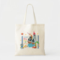 Whimsical Boy Library Sac fourre-tout de livre