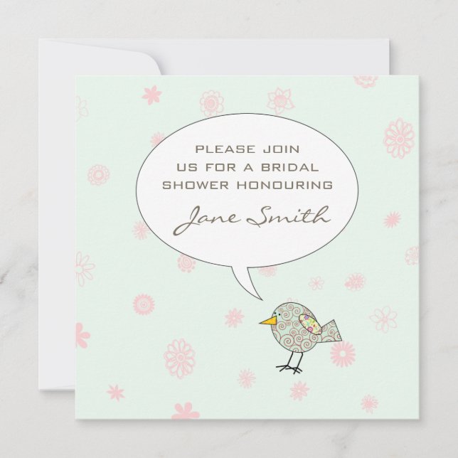 Whimsical Bridal Shower Invitation (Front)