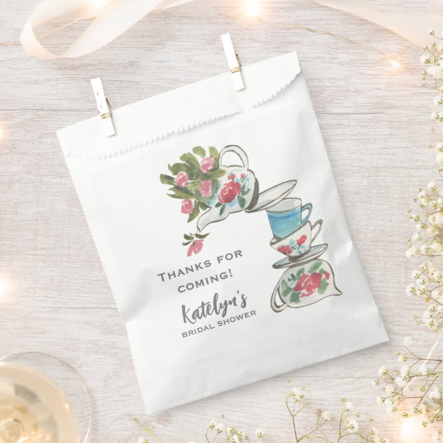 Whimsical Bridal Shower Tea Party  Favour Bag (Clipped)