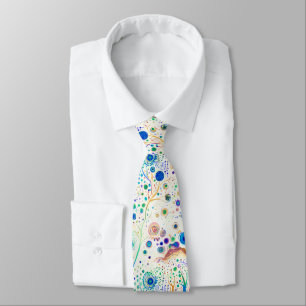 Whimsical Bright Colorful Trees White Tie