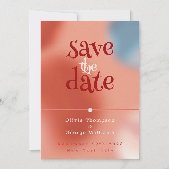 Whimsical Bubbles of Love: Fairy Tale Save The Date (Front)