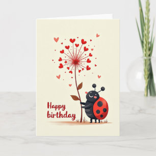 Whimsical Bug Birthday Card