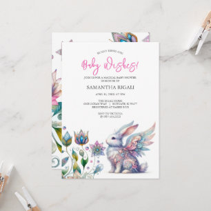 Whimsical Bunny Baby Shower Invitations