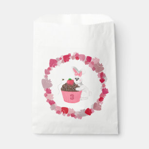 Whimsical Bunny, Bee & Strawberry Cupcake Birthday Favour Bag