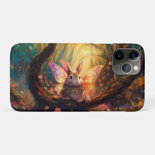 Whimsical bunny in an enchanted forest iPhone 11 pro case