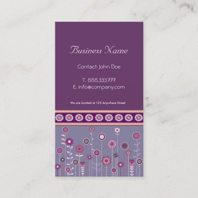 Whimsical Business Cards (Front)